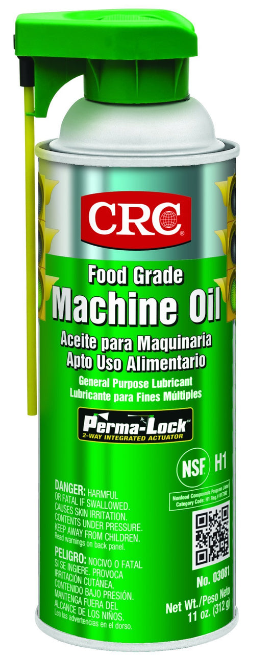 CRC 03081 General Purpose Food Grade Machine Oil Spray, (Net Weight: 11 oz.) 16oz Aerosol,Clear