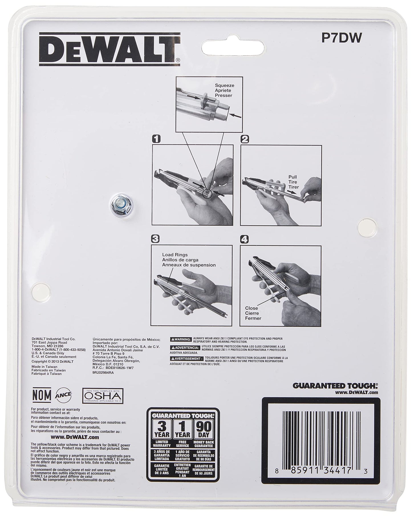 DEWALT Hog Ring Pliers Kit, Includes Pliers and 1000 Ring Pack (P7DW)