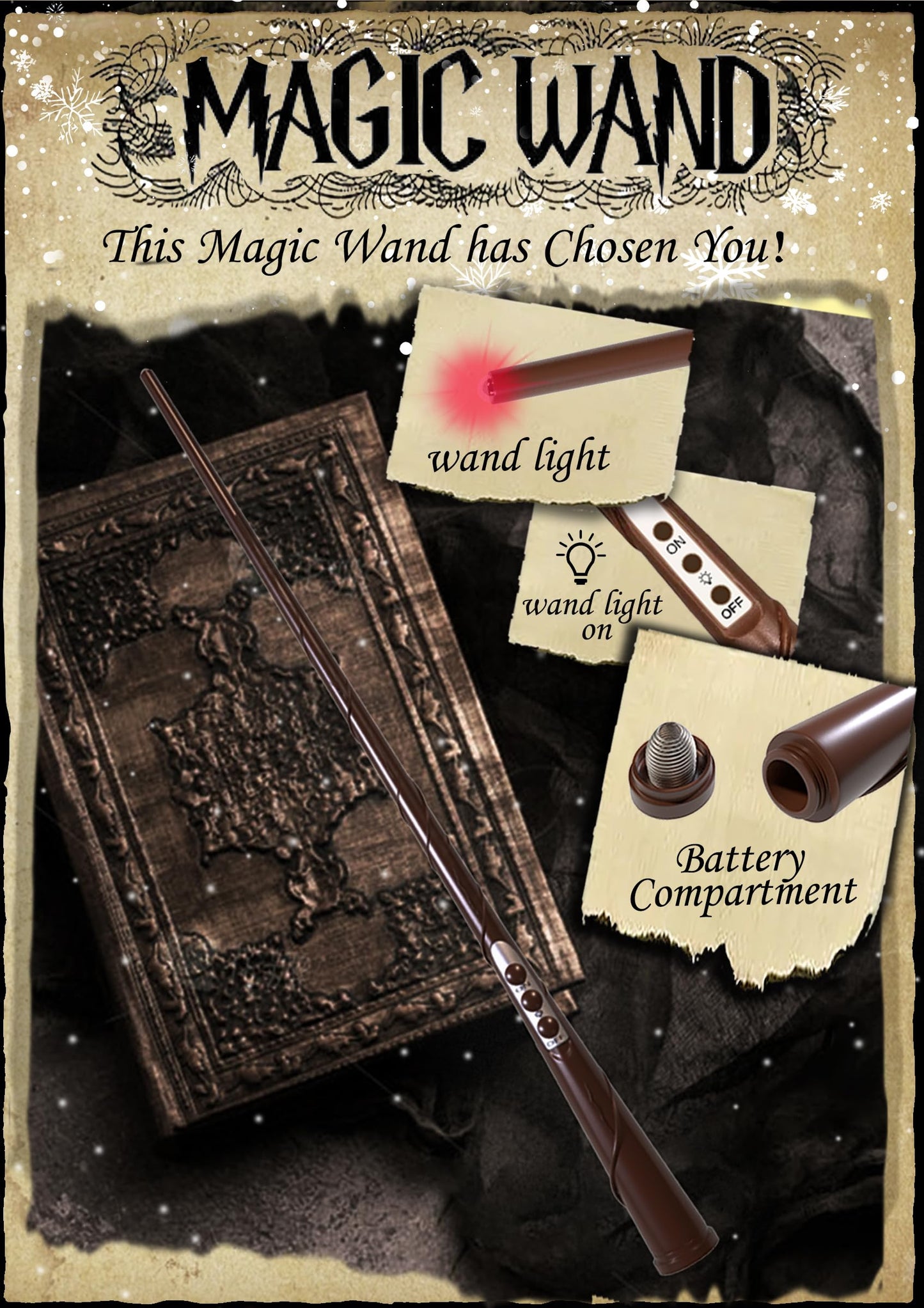 Christmas Decorations – 20PCS Floating Flameless LED Candles with Wand Remote, Warm Flickering Hanging Taper Candles for Theme Parties