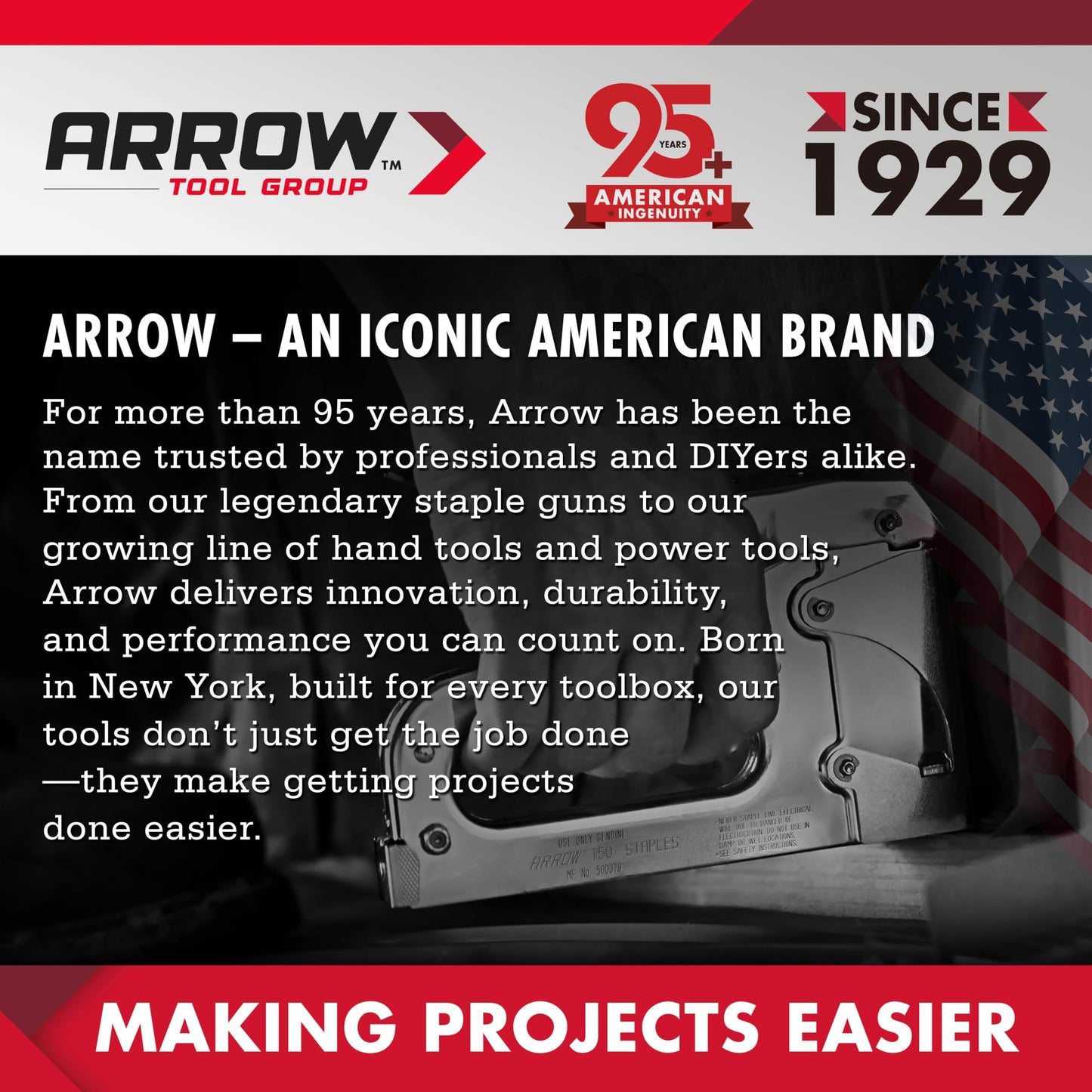 ARROW 20oz Straight Claw Hammer with Magnetic Nail Holder, Side Nail Puller, Milled Face & Shock-Absorbing Grip, Heavy-Duty Forged