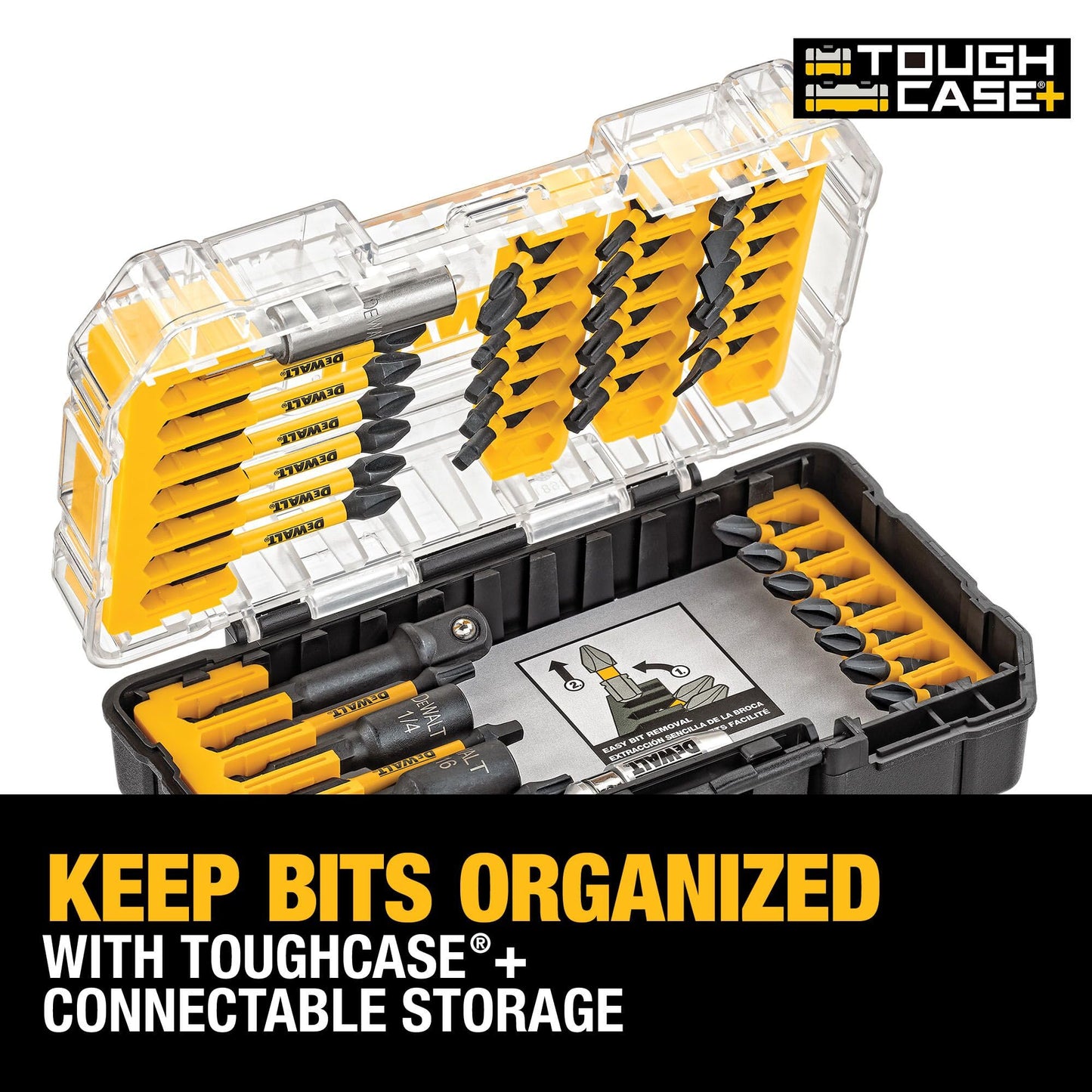 DEWALT Screwdriver Bit Set, 40 Pcs. Impact Ready, FlexTorq Impact Driver Bit Set with Storage Case (DWA2T40IR)