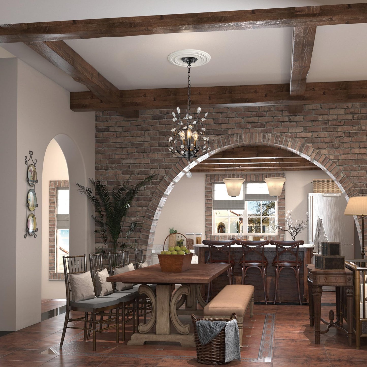 EIFHYT White PU Ceiling Medallions for Light Fixtures and Ceiling Fans, 12-2/8"OD x 4" ID x 1" P (Fits Canopies up to 7")