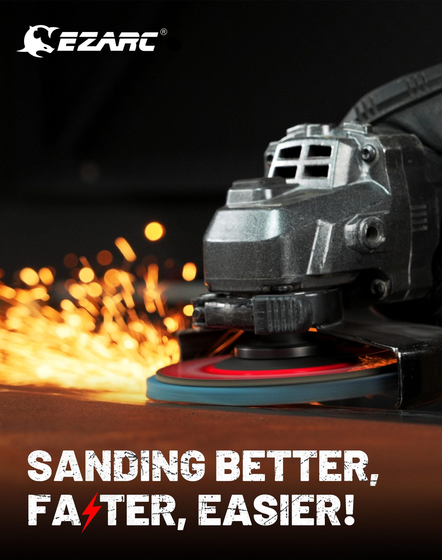 EZARC 12-Pack 4.5" x 7/8" 40 Grit Flap Discs, T27 Zirconia Sanding Wheels for Angle Grinder – Rust Removal, Grinding & Finishing