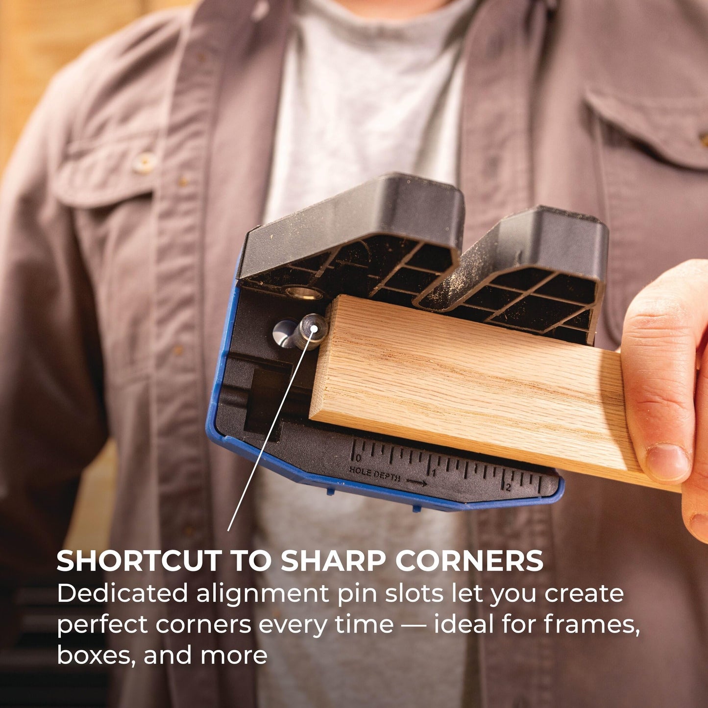 Kreg Dowel Jig Kit KHJD345 – No-Measure Doweling Guide with Removable Drill Guides for Accurate Cabinet & Workshop Joint Alignment