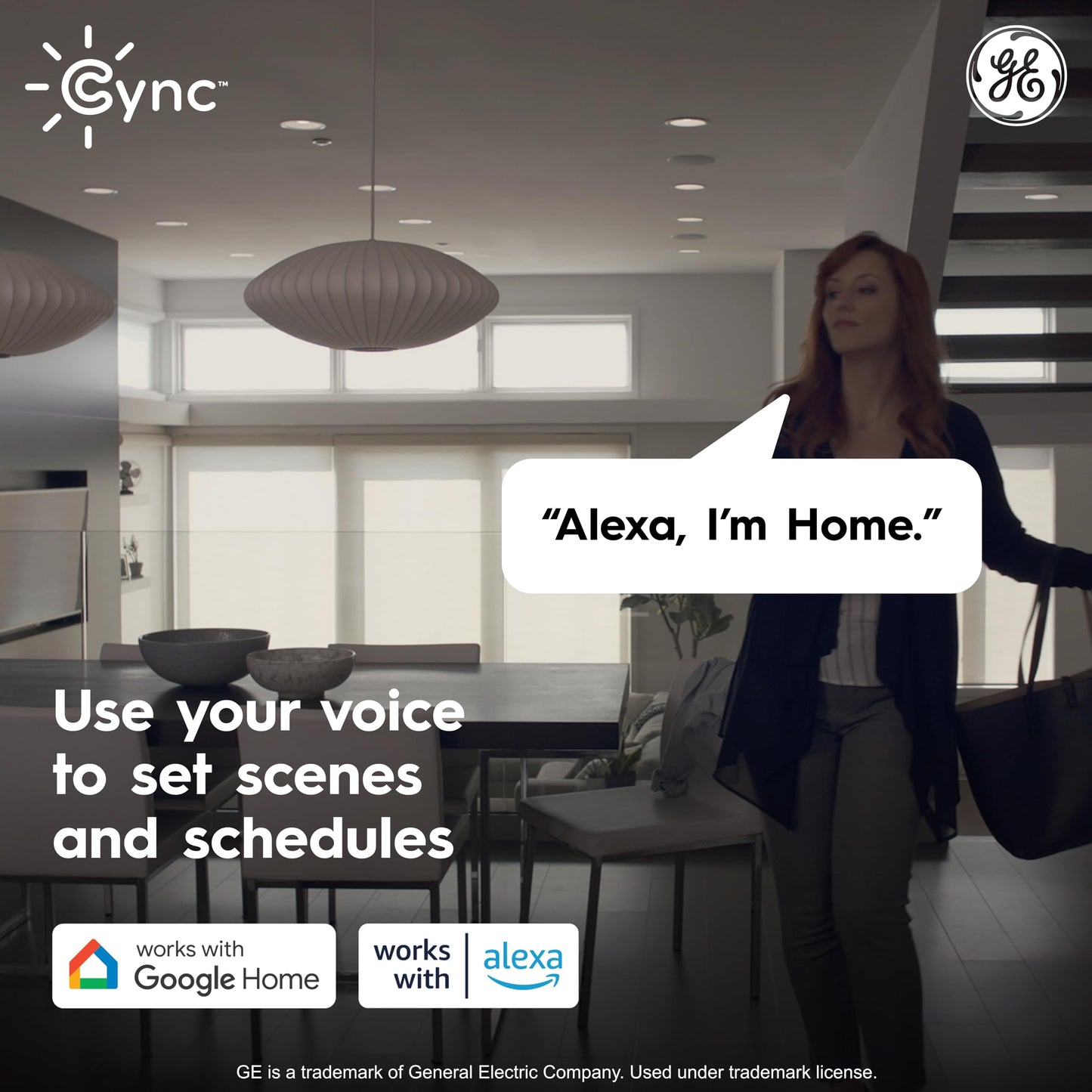 **GE Cync Reveal HD+ Smart Undercabinet Light, Color-Changing Wi-Fi Kitchen Light, Works with Alexa & Google, 18-Inch Bar**