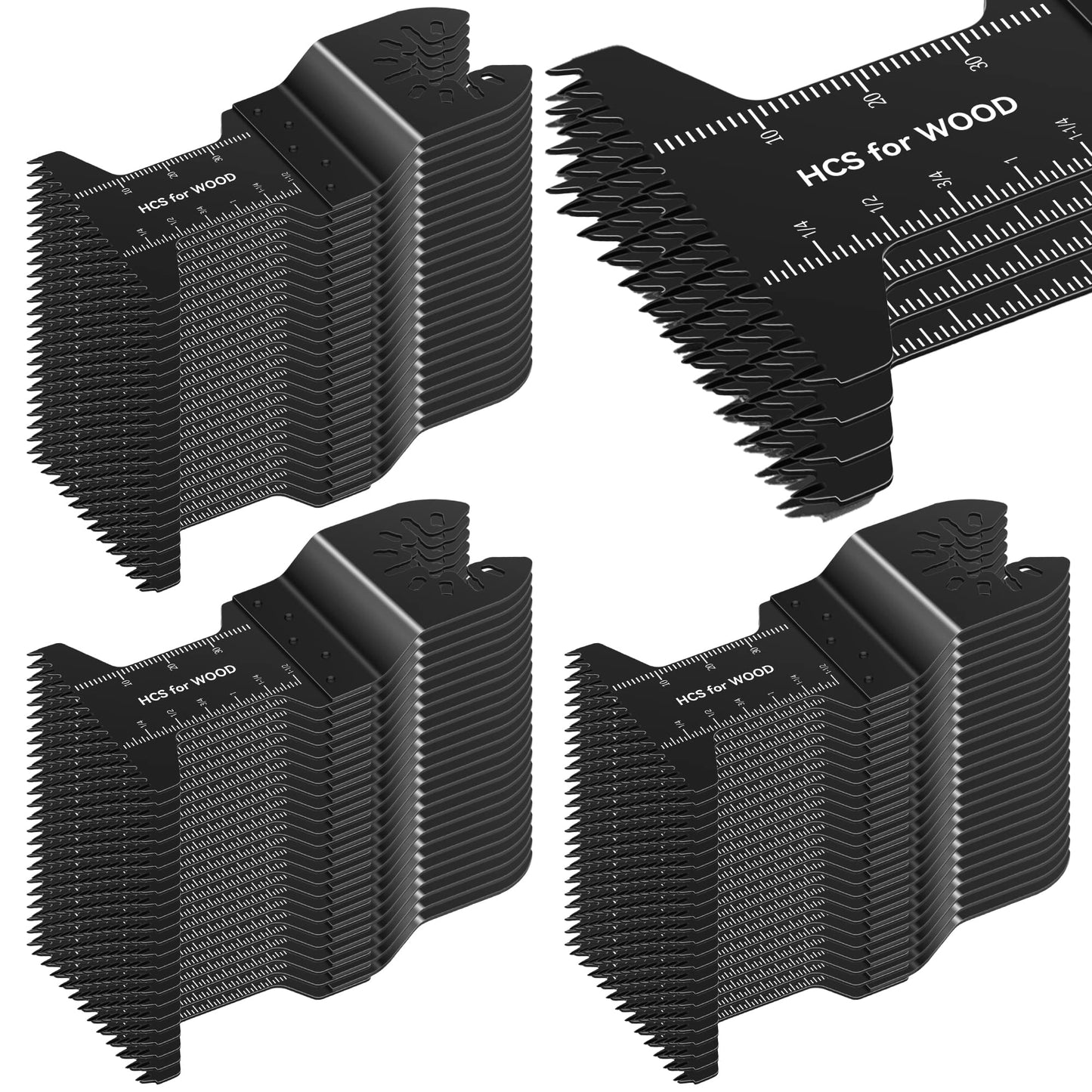 FORCA Universal Oscillating Saw Blades, 78pcs Multi Tool Kit with Japanese Tooth for Deeper Cutting, High Efficient Multitool Fit 95% Tools for Wood