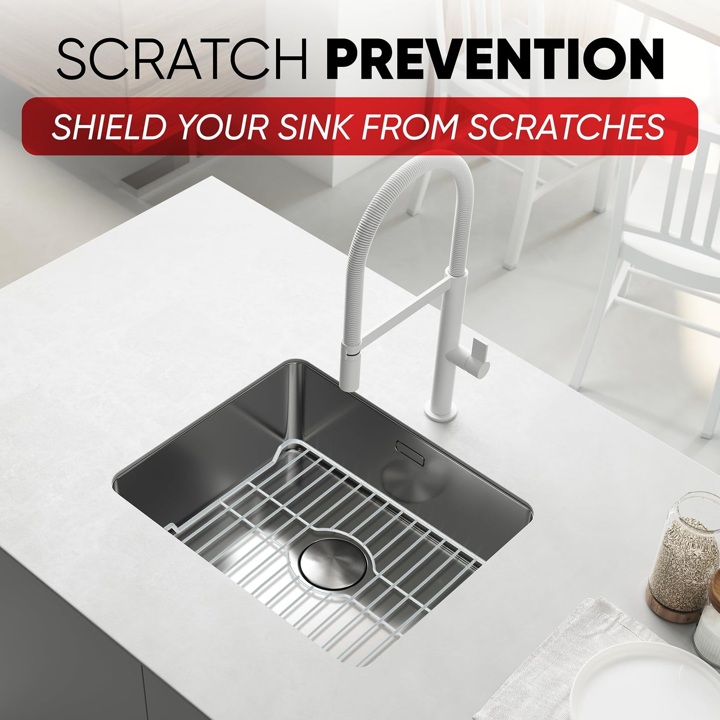 Better Houseware Small White Sink Protector