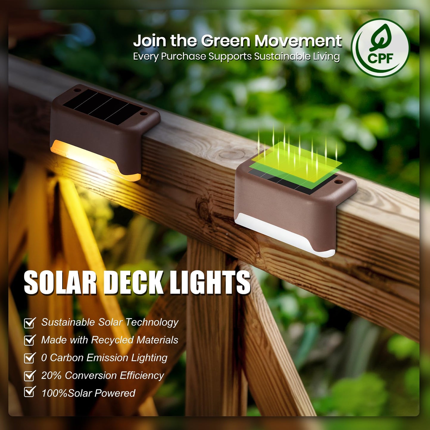 SOLPEX Solar Deck Lights 16 Pack - Waterproof LED Step & Pathway Lights for Outdoor Stairs, Fence, Yard, Patio, Warm White