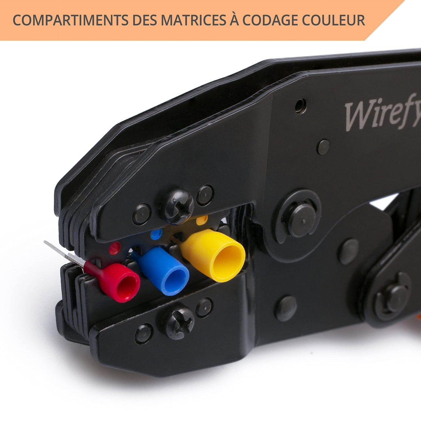 Wirefy Ratcheting Wire Crimping Tool for Insulated Connectors 22-10 AWG | Electrical Crimp Pliers for Robust Terminal Connections