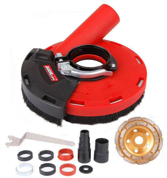 Aidelife Surface Grinding Dust Shroud for Angle Grinders 115mm/125mm+Diamond Grinding Cup Wheel 125mm
