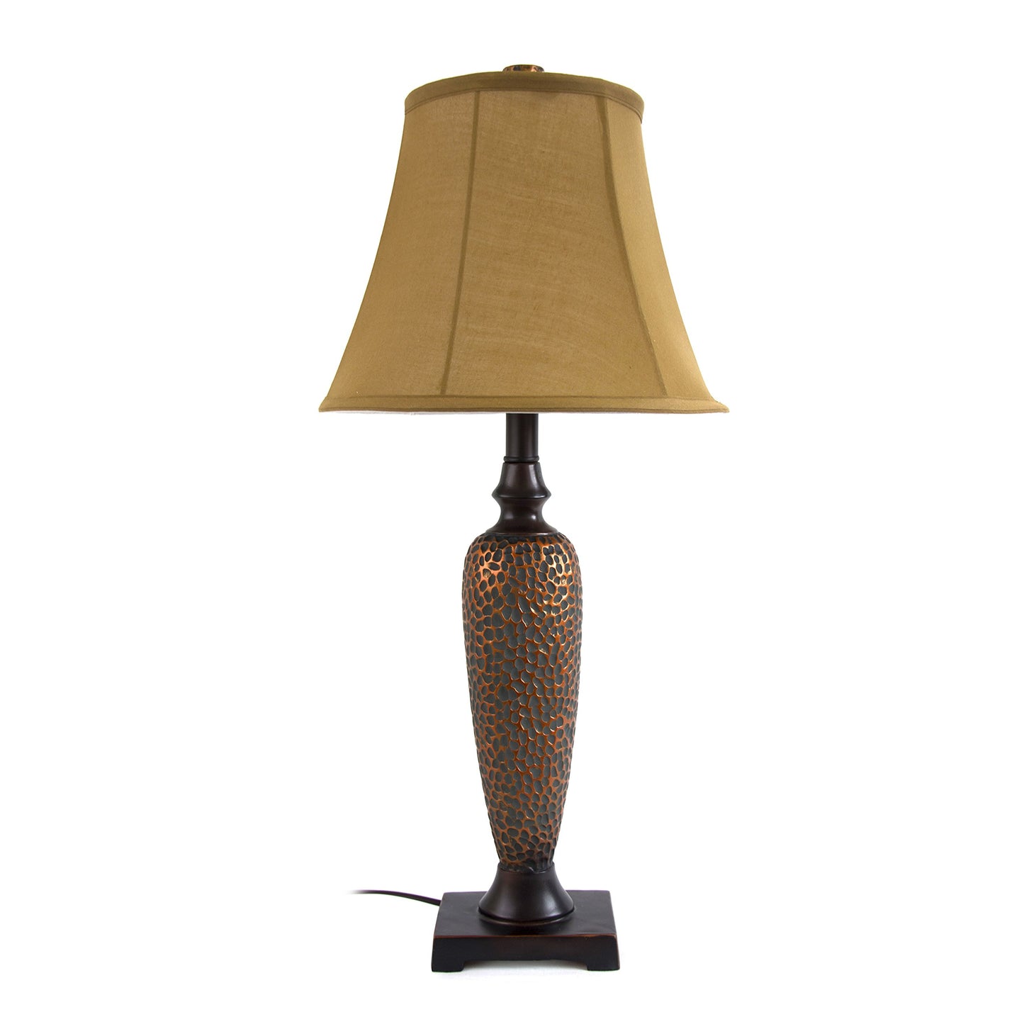 Elegant Designs LC1000-HBZ Hammered Bronze Ceramic Three 3 Pack Lamp Set (2 Table Lamps, 1 Floor Lamp)