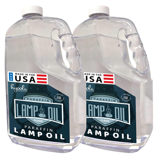 HYOOLA 1-Gallon Liquid Paraffin Lamp Oil, Clear & Smokeless, Odorless Ultra-Clean Fuel for Indoor & Outdoor Use, 2-Pack