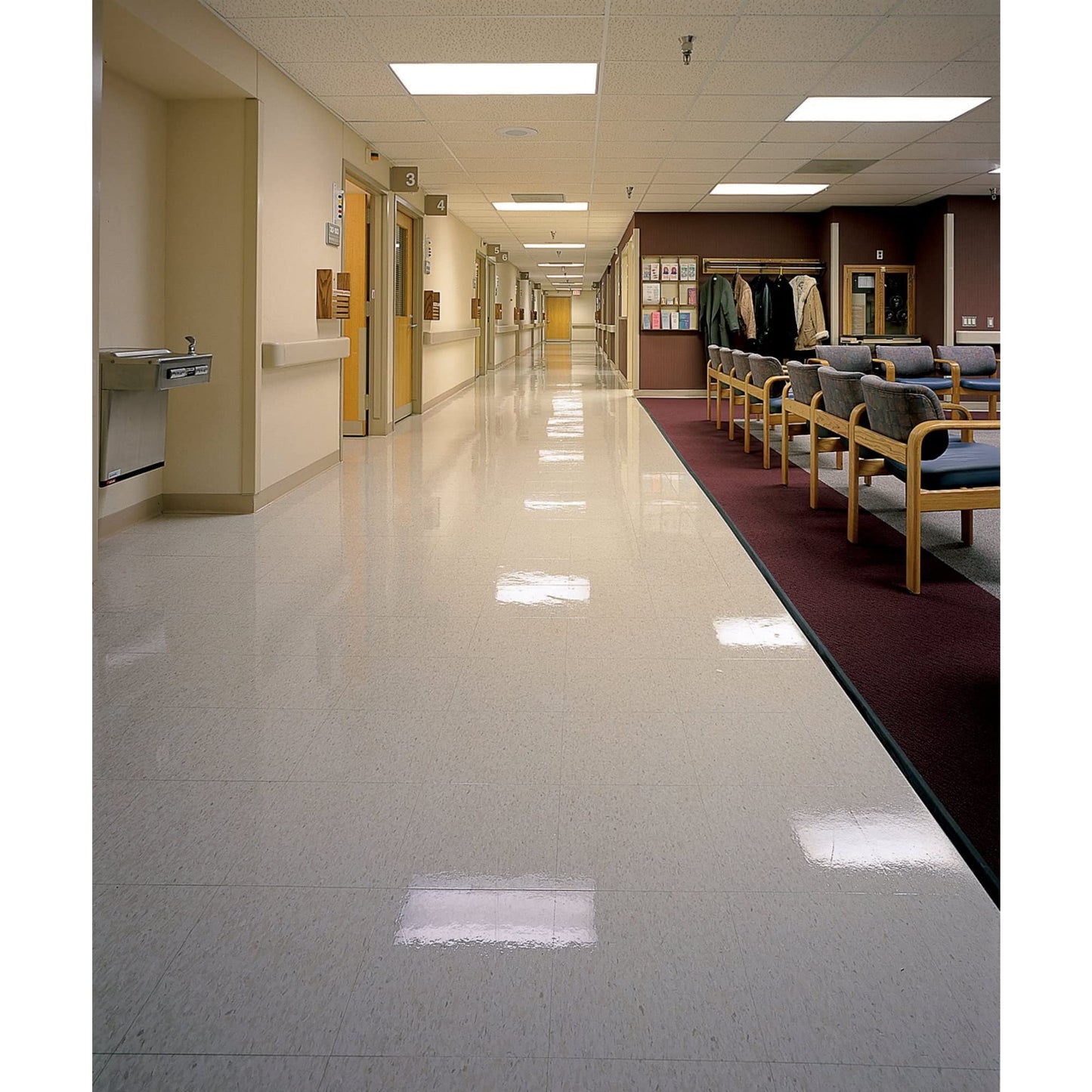 3M Buffer Floor Pad 5100, Red, 20", 5/Case, Removes Soil, Scratches, Scuff Marks, and Black Shoe Heel Marks