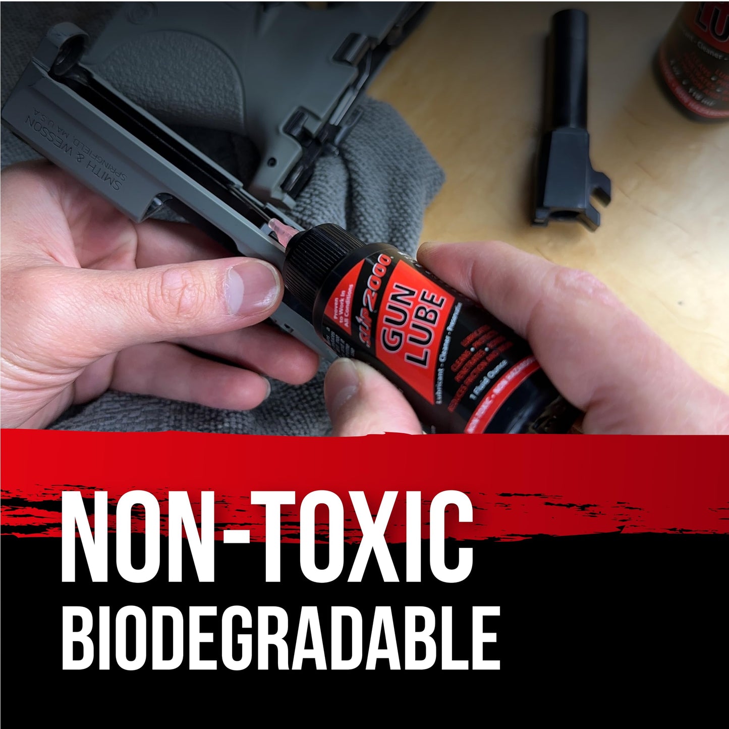 Slip 2000 Gun Lube Buddy Pack, 4oz & 1oz Squeeze Bottles with Needle Tip, 100% Synthetic CLP for All Firearms Performance