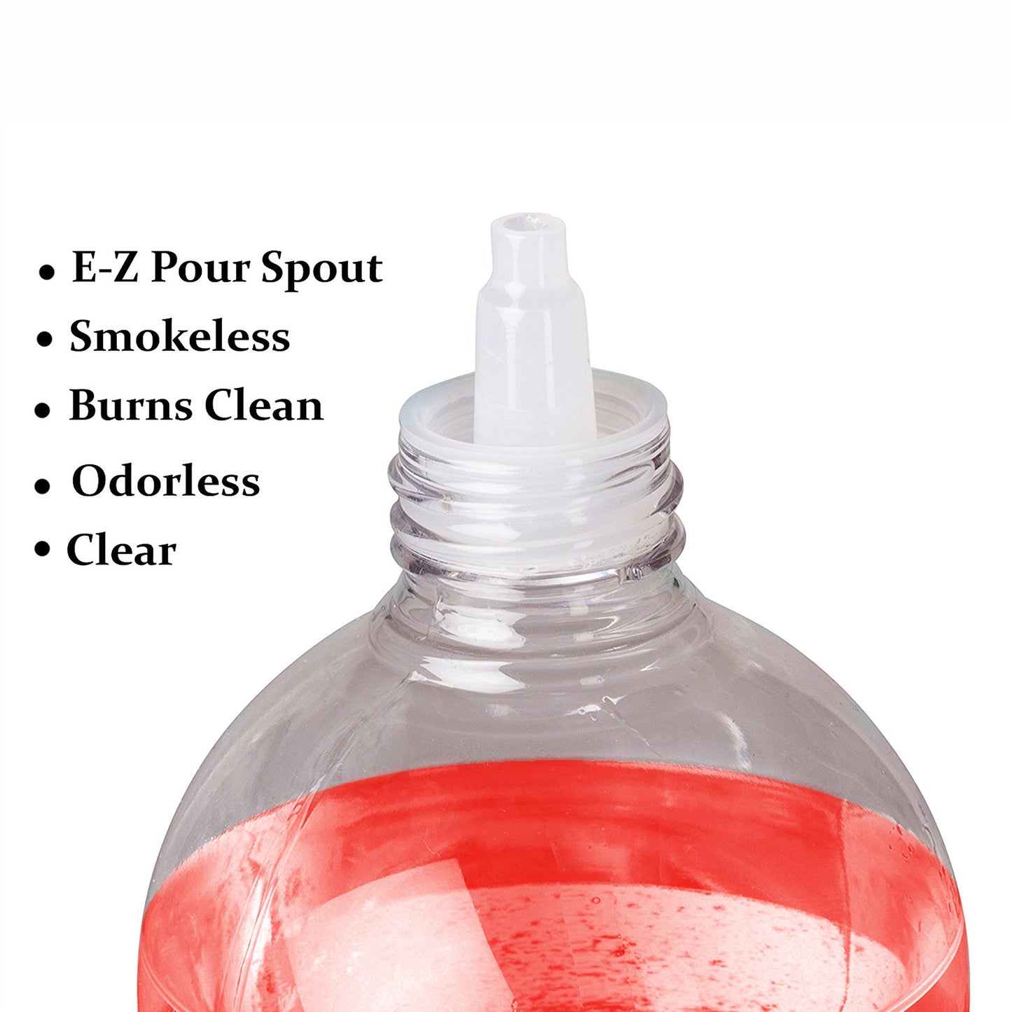Ner Mitzvah Paraffin Lamp Oil, Red Smokeless, Odorless, Clean Burning Fuel for Indoor and Outdoor, Use with E - Z Fill Cap and Pouring Spout, 32oz
