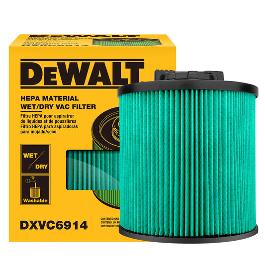 DEWALT Shop Vac Filters, DXVC6914 HEPA Cartridge Filter, Vacuum Filter Replacement Filter for Dewalt 6-16 Gallon Wet and Dry Vacuum