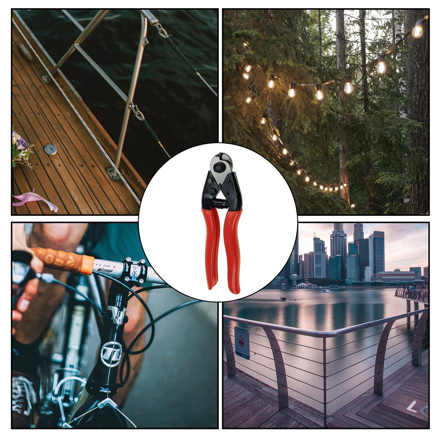 Guanlotion Heavy Duty Cable & Wire Cutter, Stainless Steel, Cuts Up to 5/32" Aircraft Wire, Rope, Bike Brakes, DIY Projects