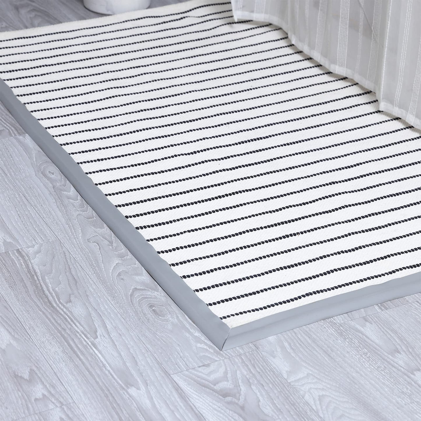 9.8ft Peel and Stick Floor Transition Strip, Carpet to Tile Transition Edging Trim Suitable for Doorways Threshold (Cover Height Within 5mm)