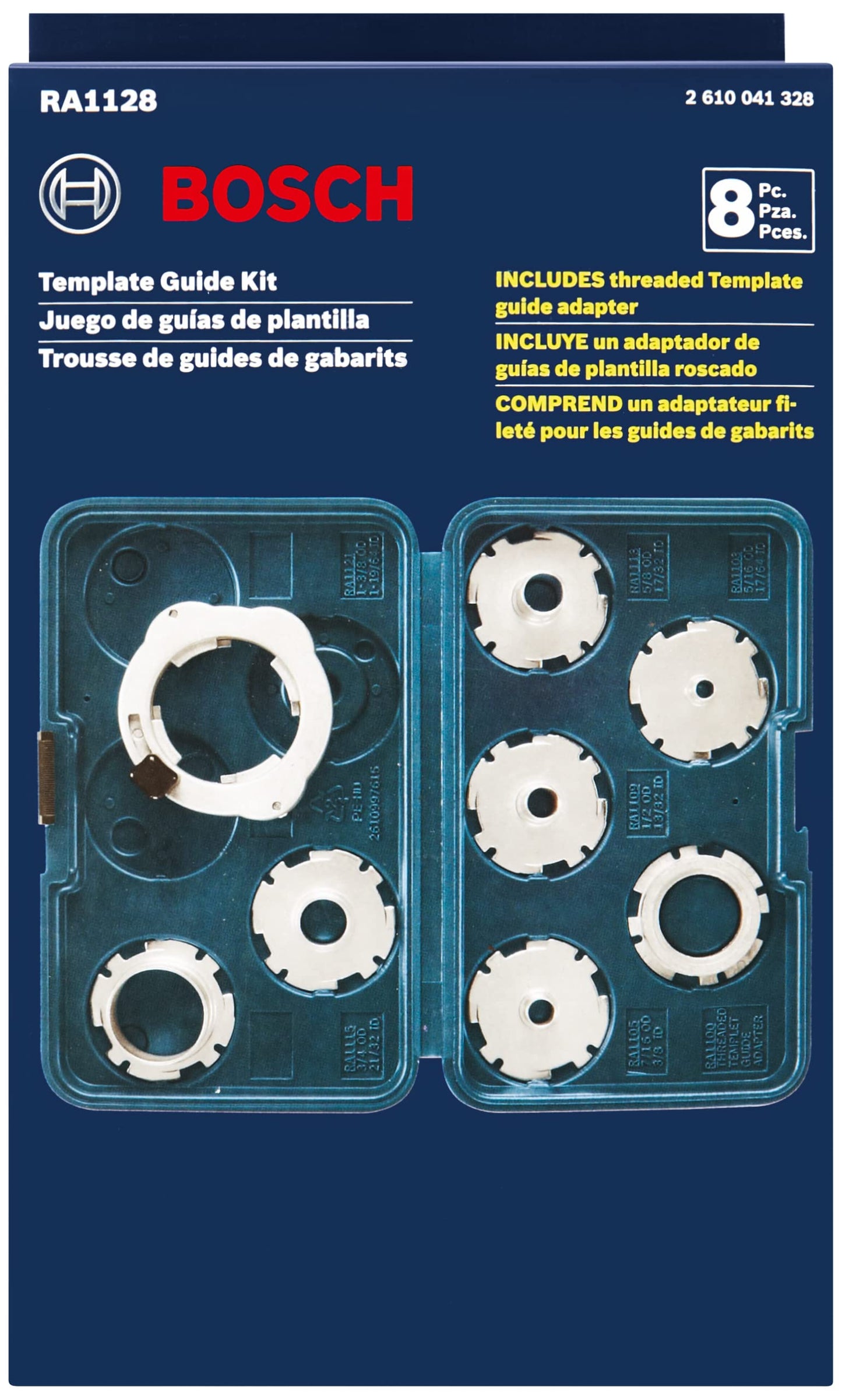 BOSCH 8-Piece Router Template Guide Set RA1128