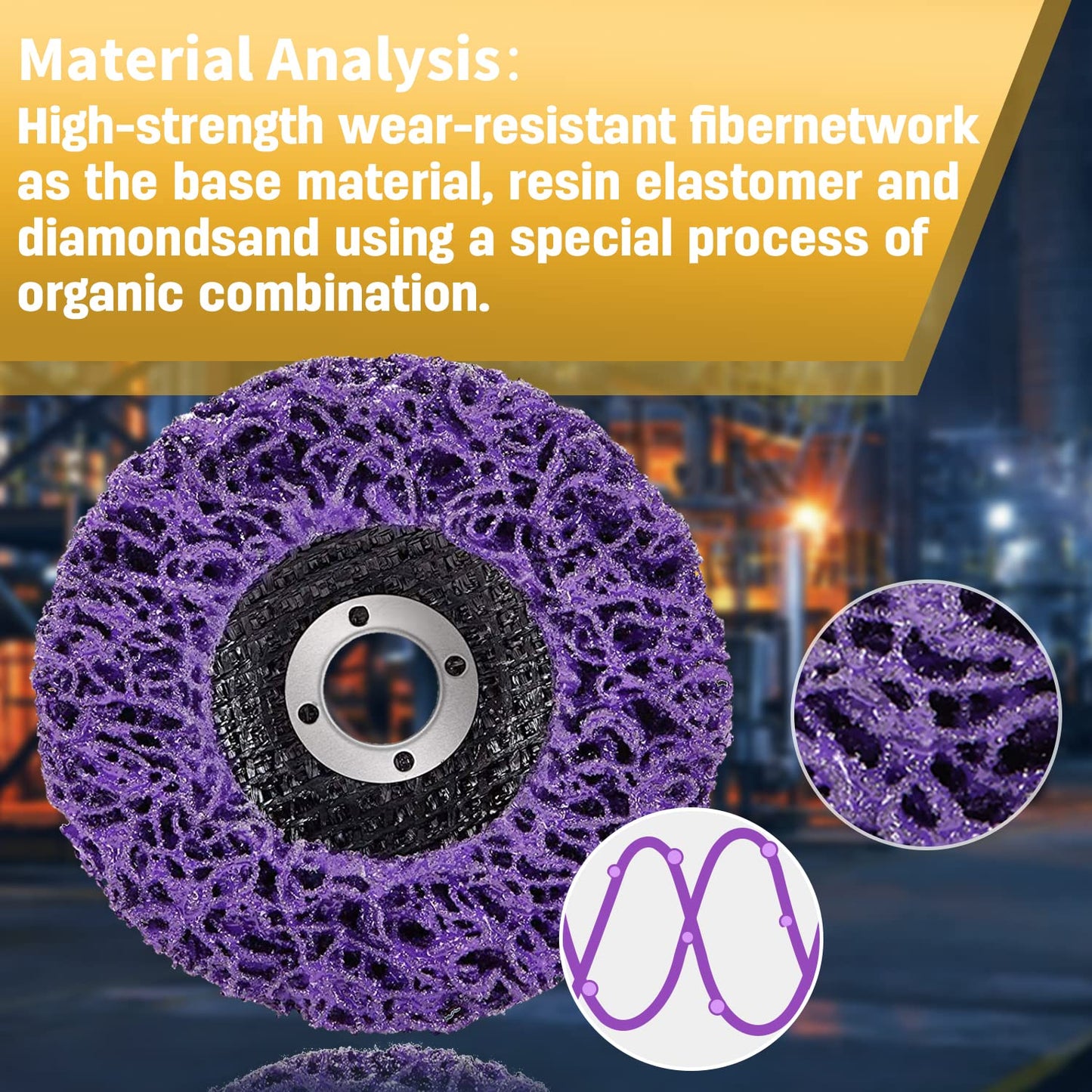 LAIWOO 5-Pack Strip Discs for Angle Grinder, 4" Paint & Rust Stripper Wheels, Abrasive Discs for Removing Paint, Rust, Welds & Oxidation (5/8" Arbor)