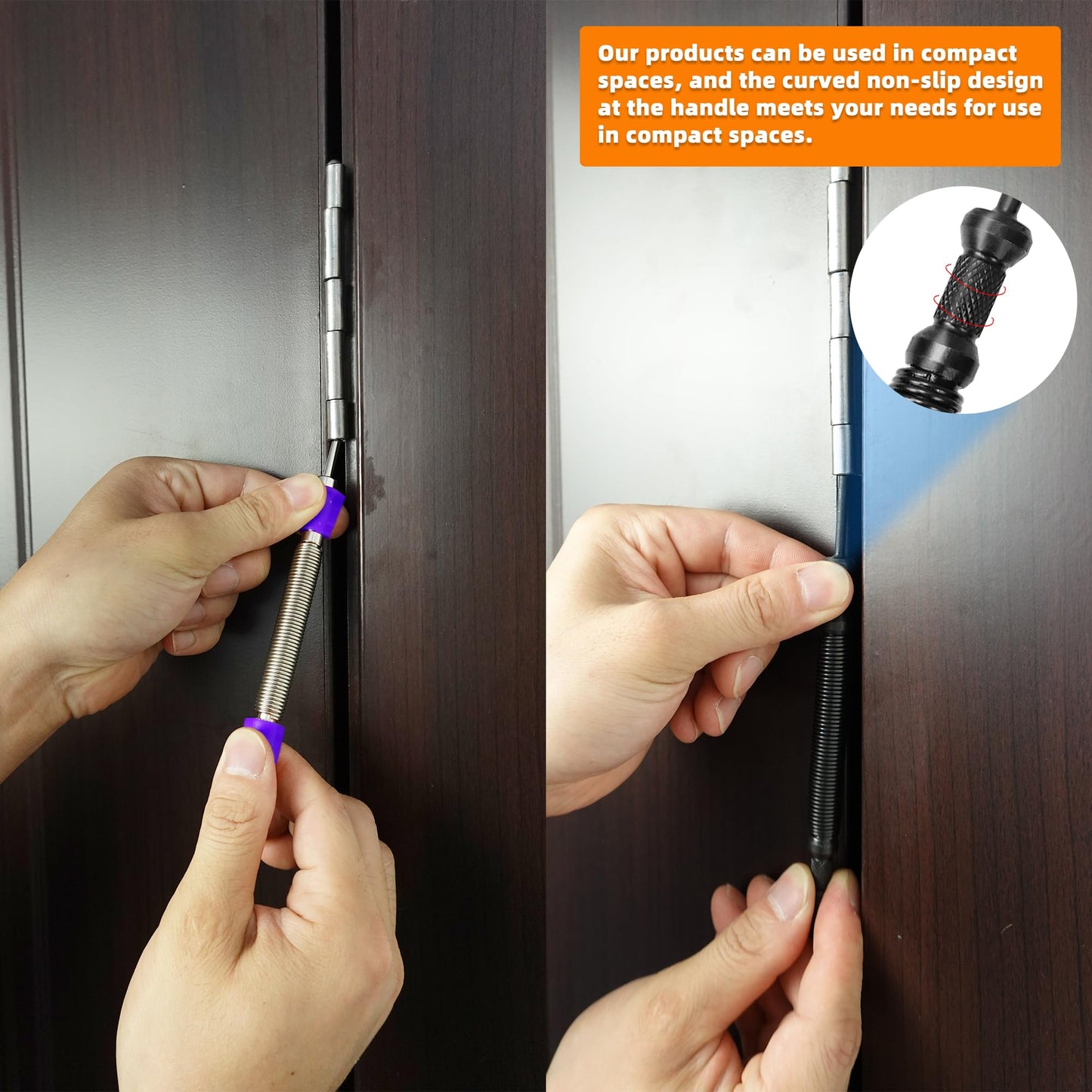 TYRWEEY 2-Piece Dual Head Nail Setter, Spring-Loaded Center Punch Tool for Metal & Wood, Sizes 1/32", 1/16", 3/32", 1/8"