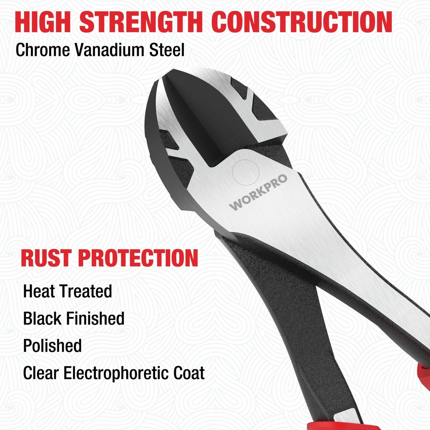 WORKPRO 8 Inch High Leverage Diagonal Pliers, Wire Cutters Heavy Duty in CRV Steel, Diagonal Cutters for Cutting Wires