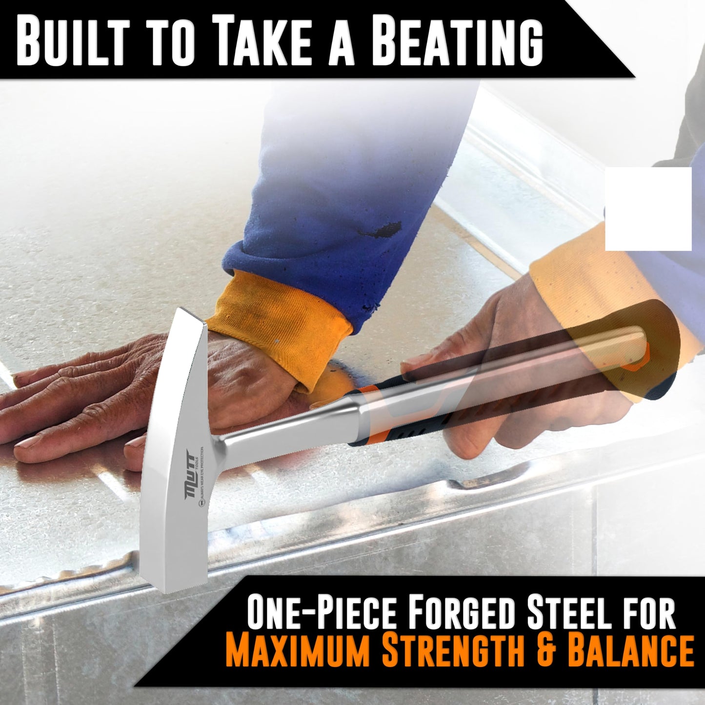 Mutt Tools 18oz Sheet Metal Hammer – Forged Tinners Hammer for Metal Shaping, HVAC, Duct Work with Ergonomic Handle