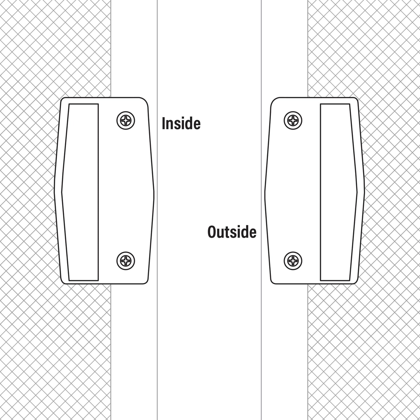 Prime-Line A 111 Black Plastic Sliding Screen Door Pull (2 Pack)