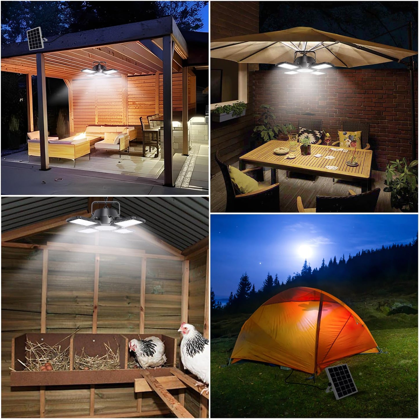 Aqonsie 176LED Solar Shed Light with Motion Sensor, 5 Modes & Remote – Outdoor/Indoor Solar Pendant Light for Shed, Garage, Gazebo, Home