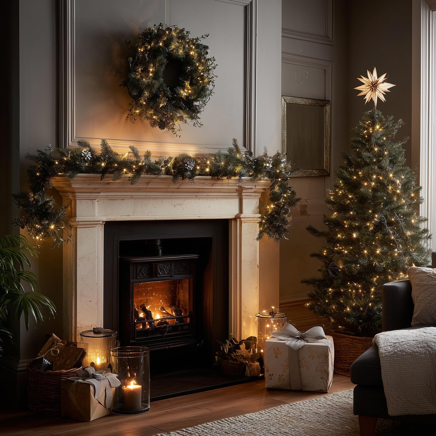 TW SHINE 20FT 100 Incandescent Warm White Christmas Lights, Waterproof String Lights for Indoor & Outdoor Xmas Tree Decorations