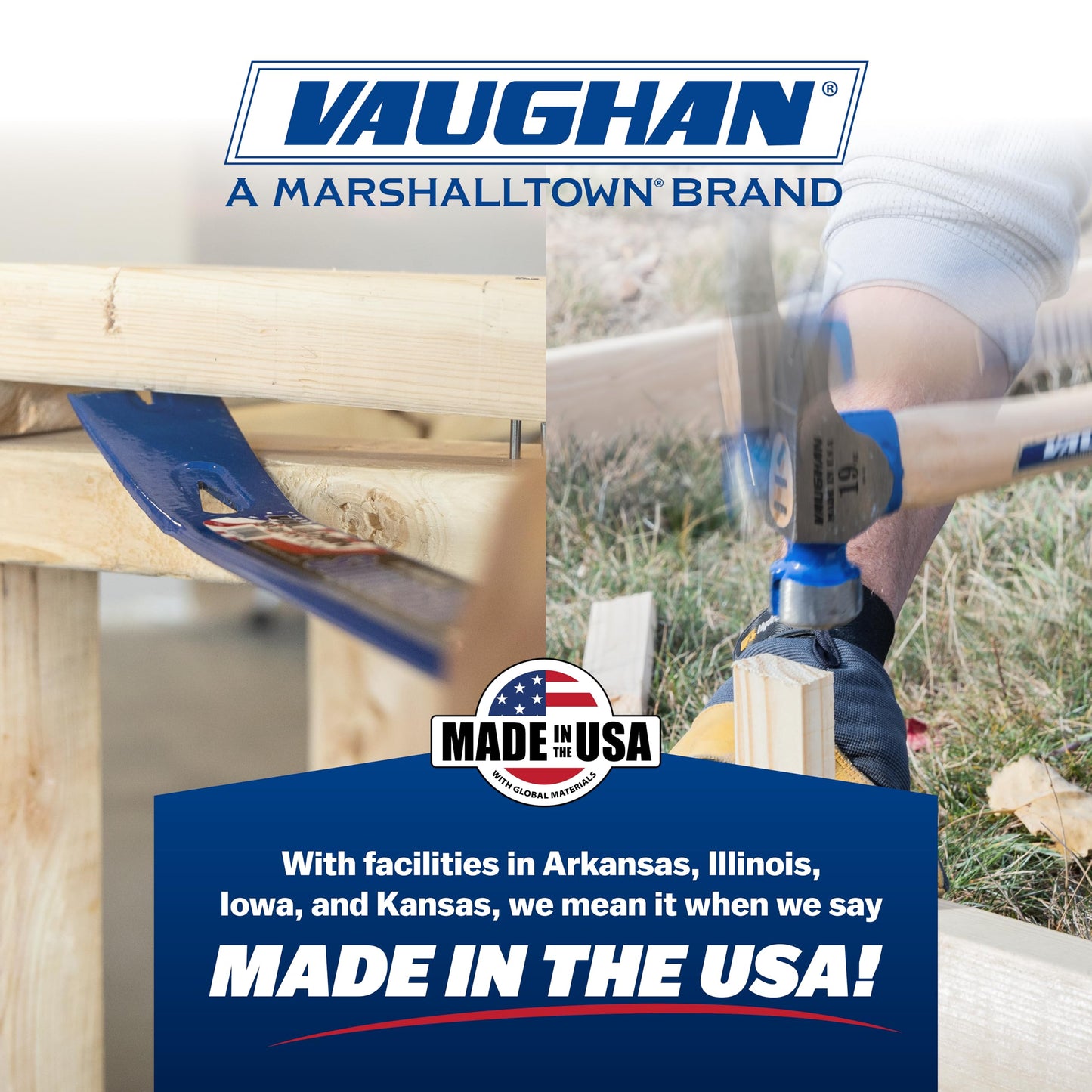 VAUGHAN CF2-HC California Framer Hammer, 19 oz Milled, Nail Starter, Made In The USA, VN11604