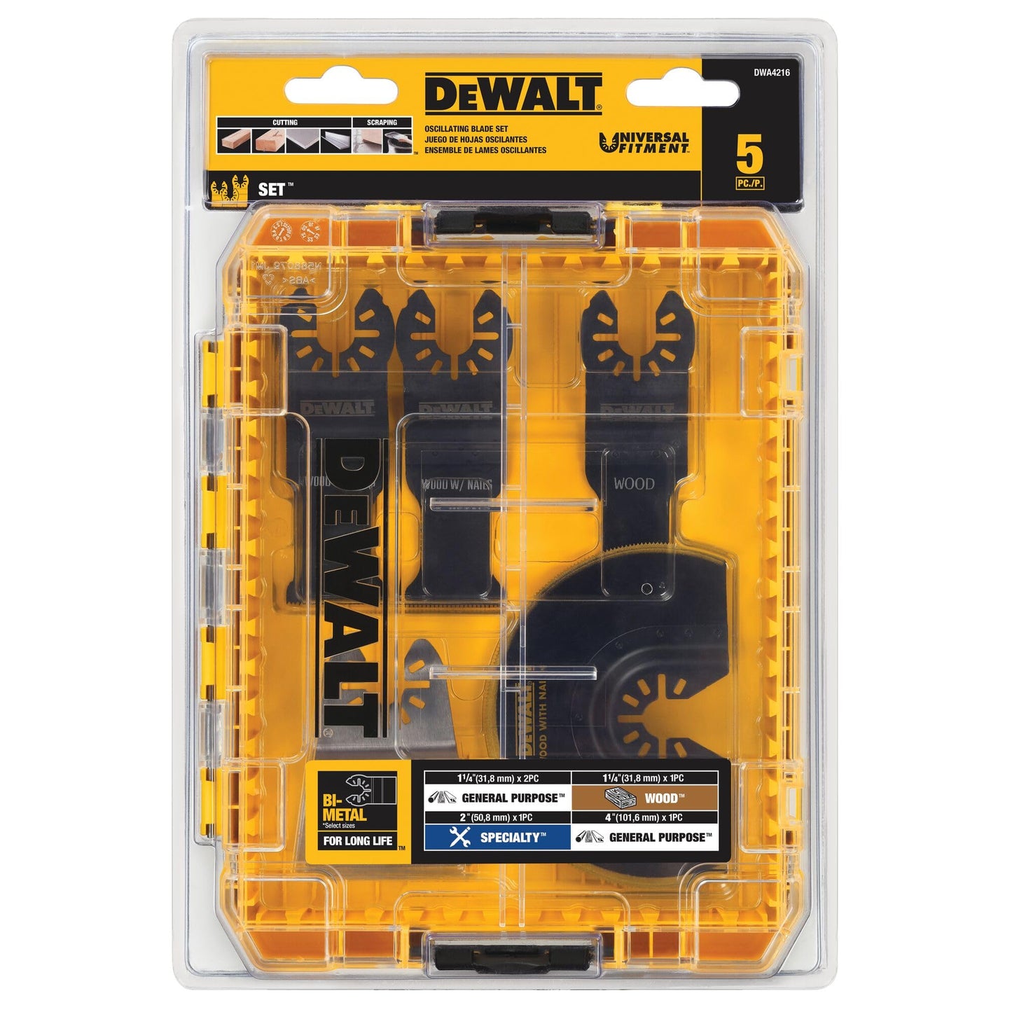 DEWALT Oscillating Tool Blades Kit, 5-Piece (DWA4216)
