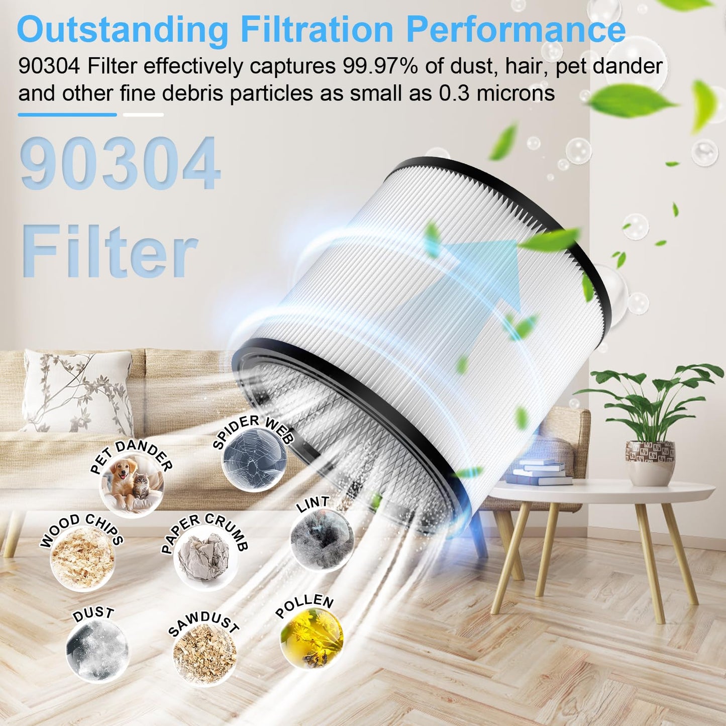 Extolife Replacement Filter Compatible with Shop-Vac 90350 90304 90333 Replacement fits most Wet/Dry Vacuum 5 Gallon and above (1)