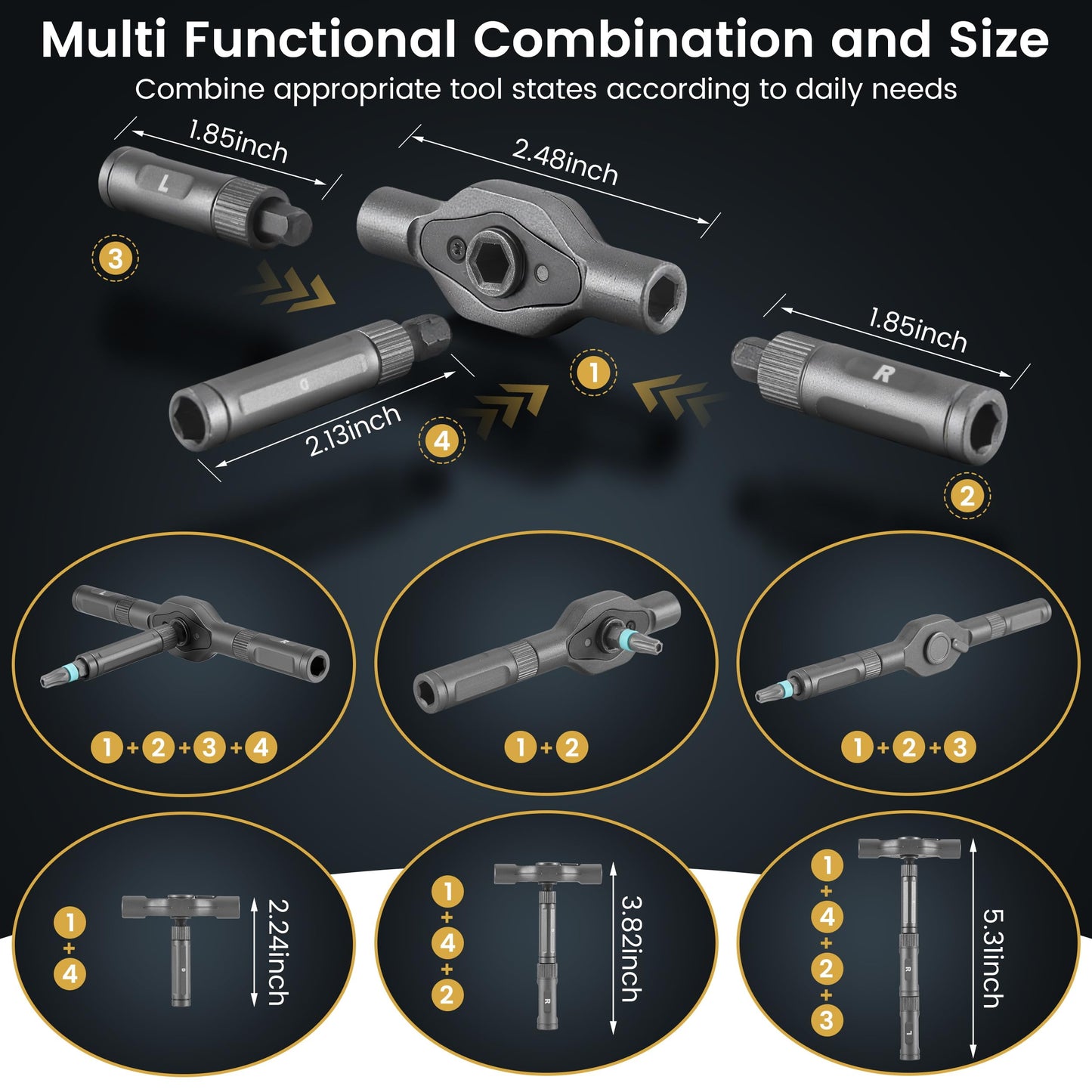 24-in-1 Magnetic Ratchet Screwdriver Set with Precision Bits, Ergonomic Rotatable Handle & Case – DIY, Home Repairs & Electronics