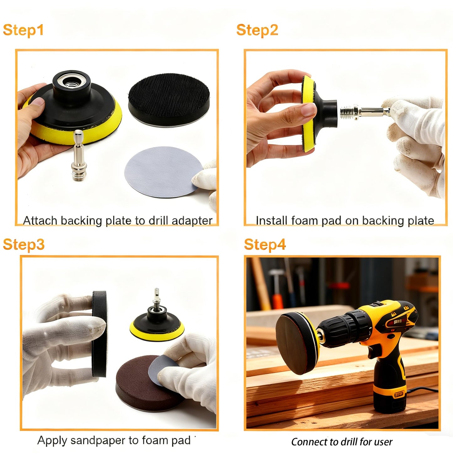 65pcs 3" Sanding Disc Set, 60-10000 Grit Wet & Dry with M10 Backing Pad, 2 Interface Pads for Wood, Metal, Car, Jewelry Polishing