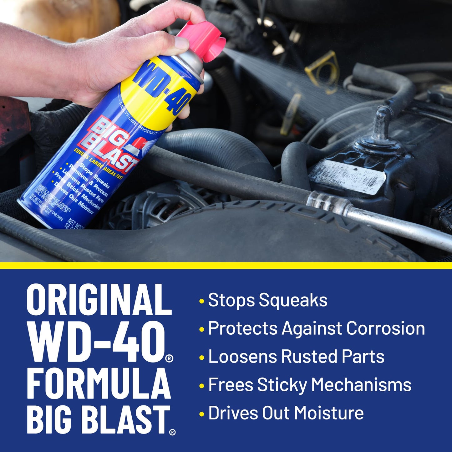 WD-40 Original Formula, Multi-Use Product with Big-Blast Spray, 18 OZ