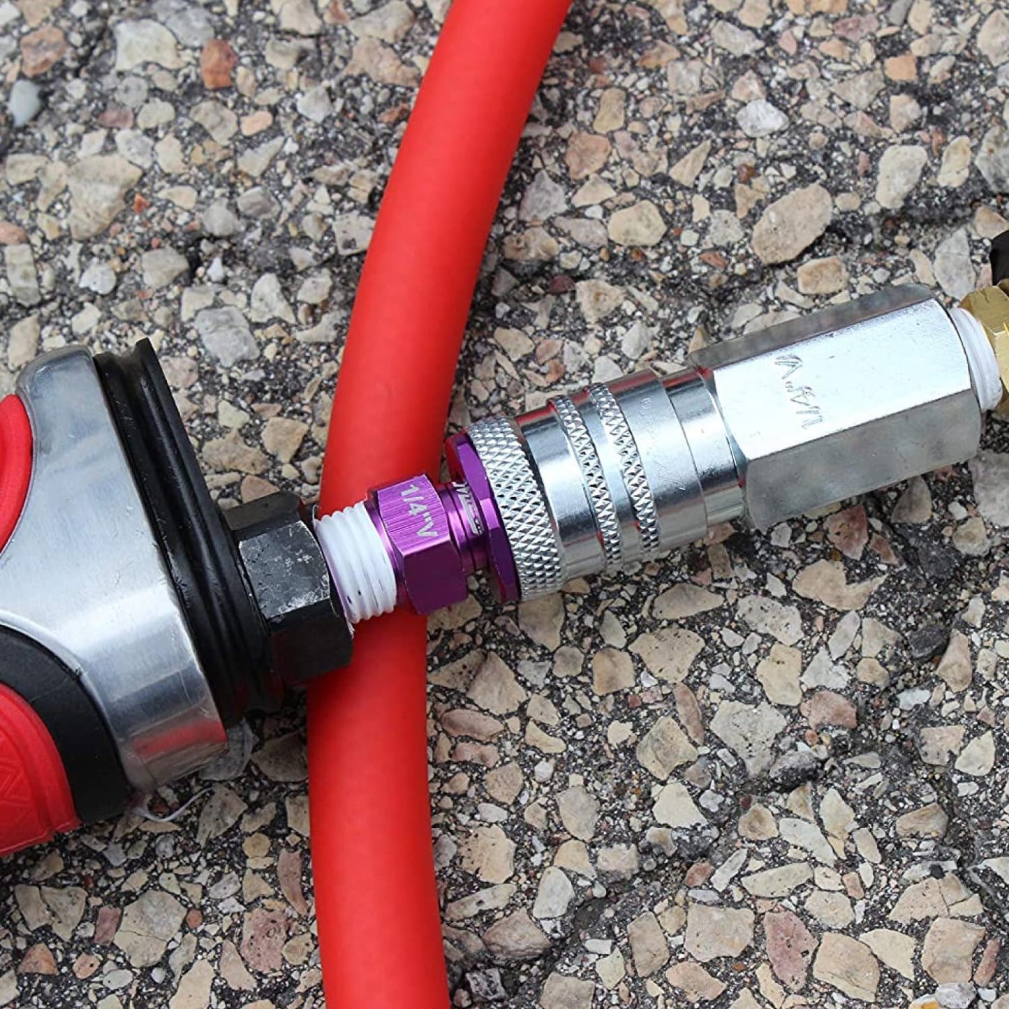 Milton ColorFit HighFlowPRO Couplers, V-Style Purple, 1/4" NPT, Box of 10 (764VC) Pneumatic Air Plugs