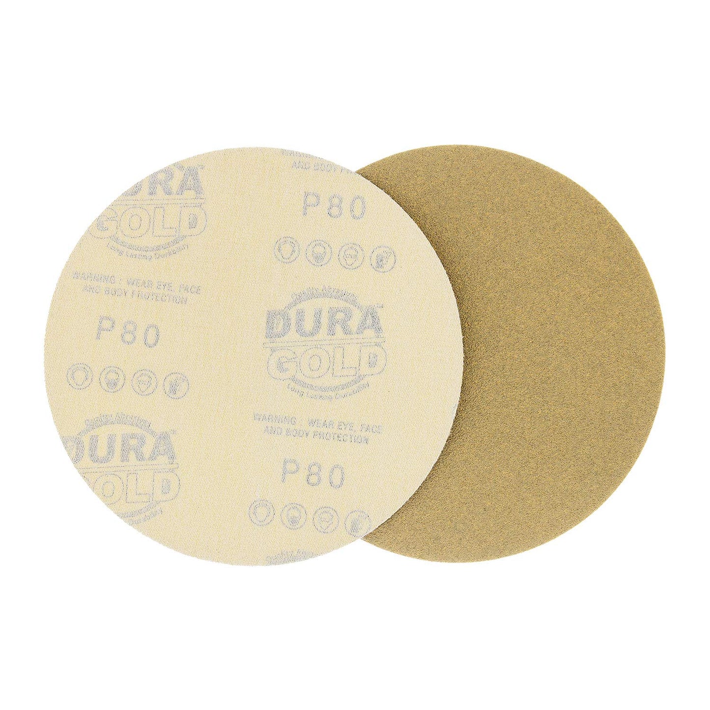 Dura-Gold Premium 6 Inch Hook and Loop Sanding Discs, 80 Grit, 50-Pack, Automotive Sandpaper Discs, Medium Cut Sand Paper