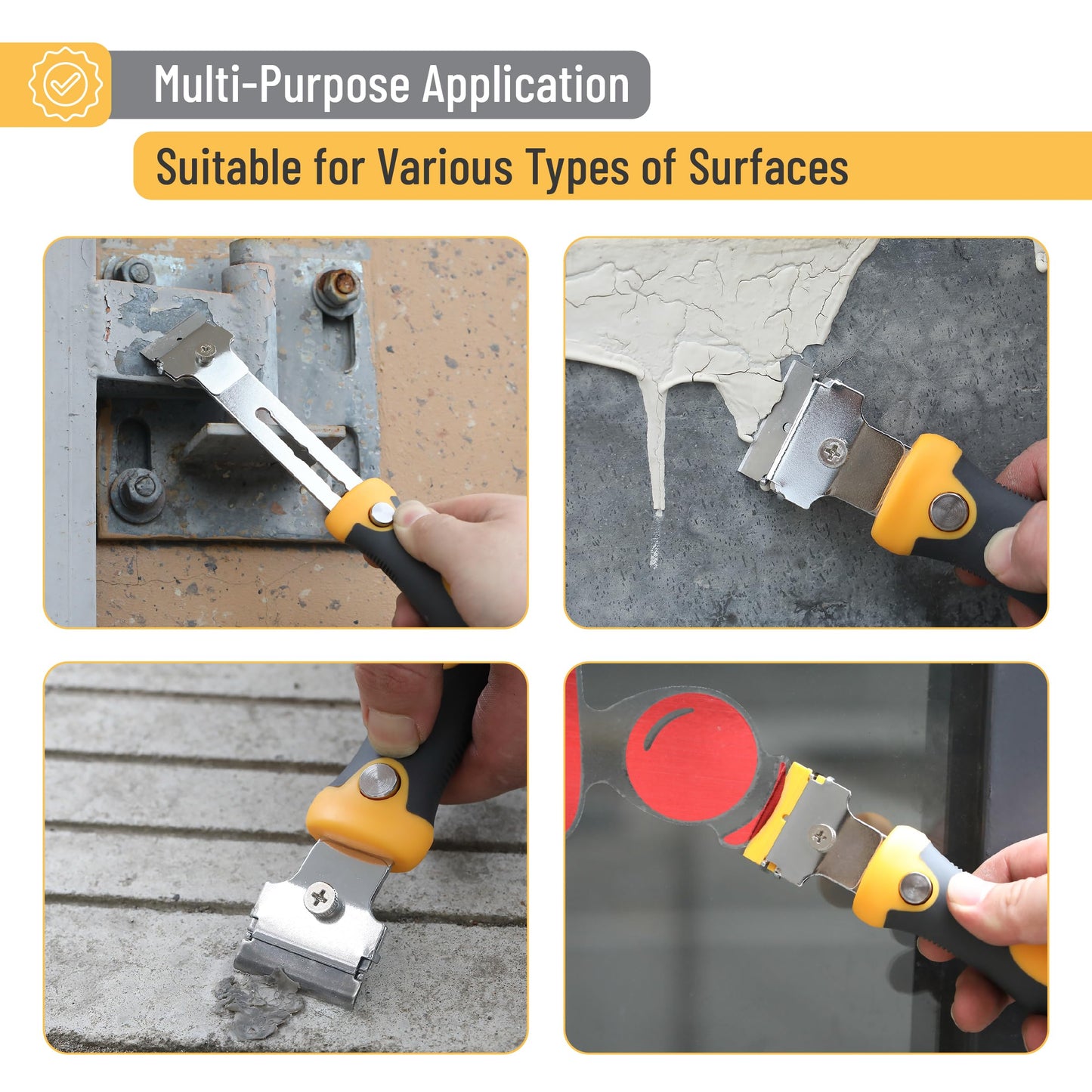 Bates 2-Pack Razor Blade Scraper Set with Adjustable & Standard Handles, 20 Blades, Stainless, Carbon & Plastic Blades, Storage Included