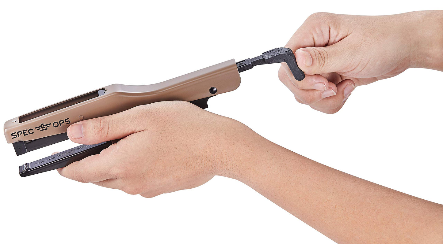 Spec Ops Tools Florist & Dry Cleaner Plier Stapler, 3/8"" Crown, 1/4"" Leg Length Staples, 3% Donated to Veterans