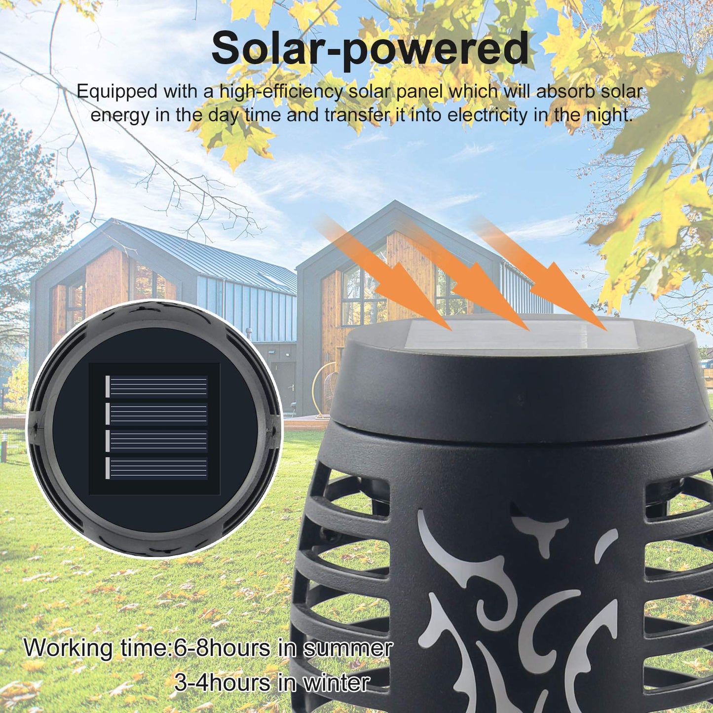 Permande 16-Pack Solar Torch Lights, Flickering Flame, Waterproof Outdoor Garden Pathway Yard Lights, Auto Dusk-to-Dawn