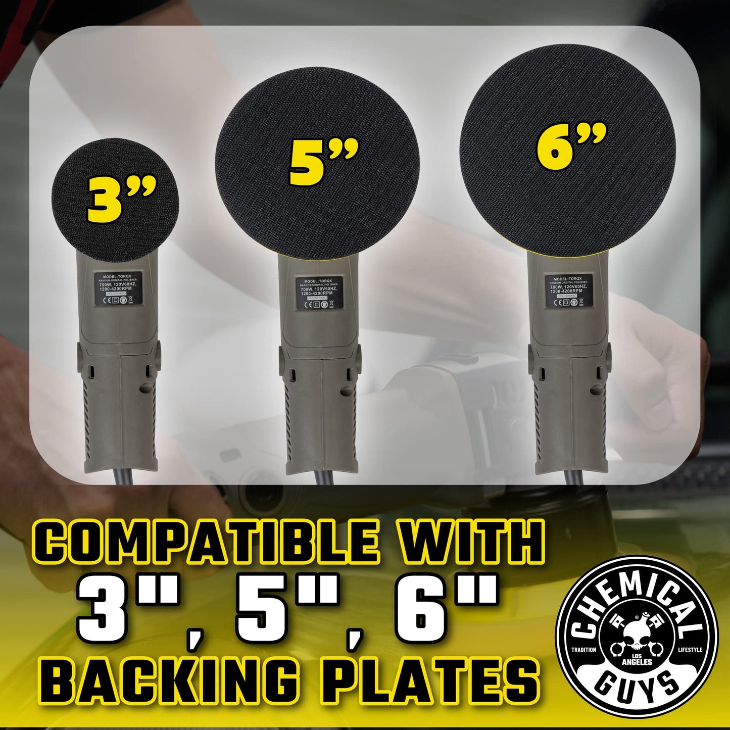 Chemical Guys TORQX 13-Piece Dual-Action Polisher Kit with Pads, Accessories & Arsenal Bag for Paint Correction and Detailing