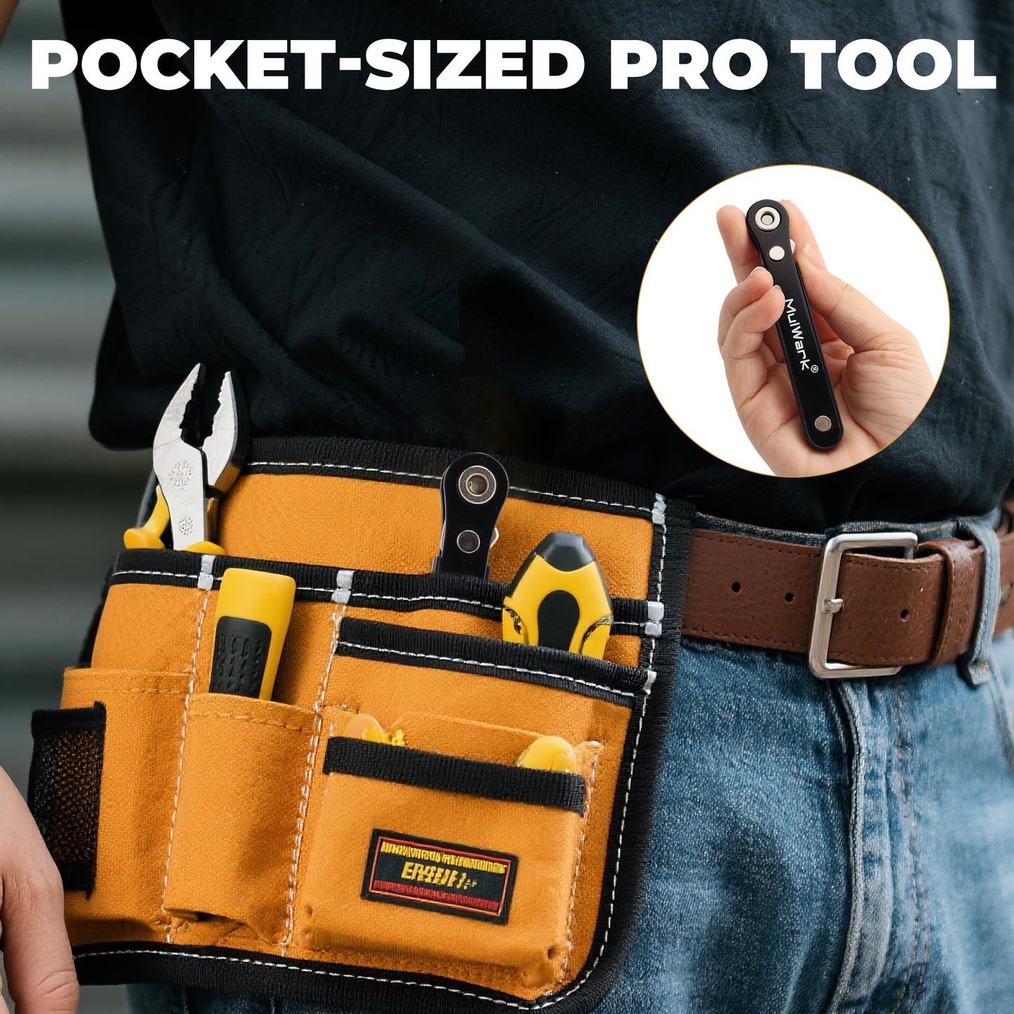 MULWARK 20pcs 1/4" Right Angle Screwdriver Set, 90° Offset Mini Screwdrivers for Tight Spaces, Electronics, Auto Repair & DIY