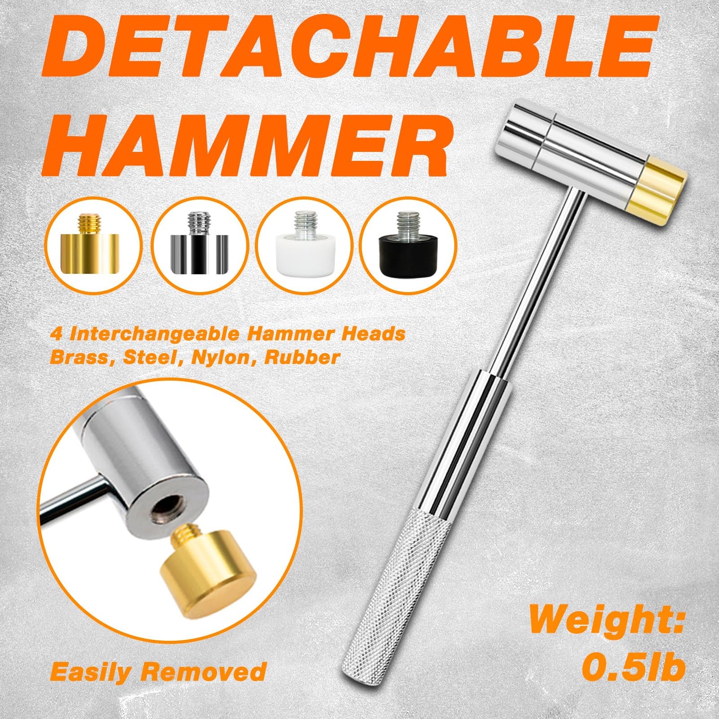 BESTNULE Punch & Pin Punch Set with Hammer, Bench Block & Organizer Box – High-Quality Metal Mechanical Repair Tool Kit