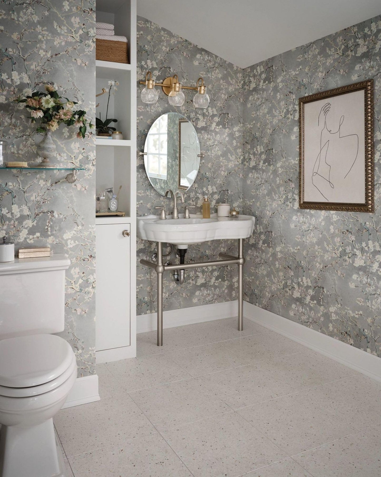 Moen Y2690BN Banbury 22.75 in. W Glass Shelf in Brushed Nickel