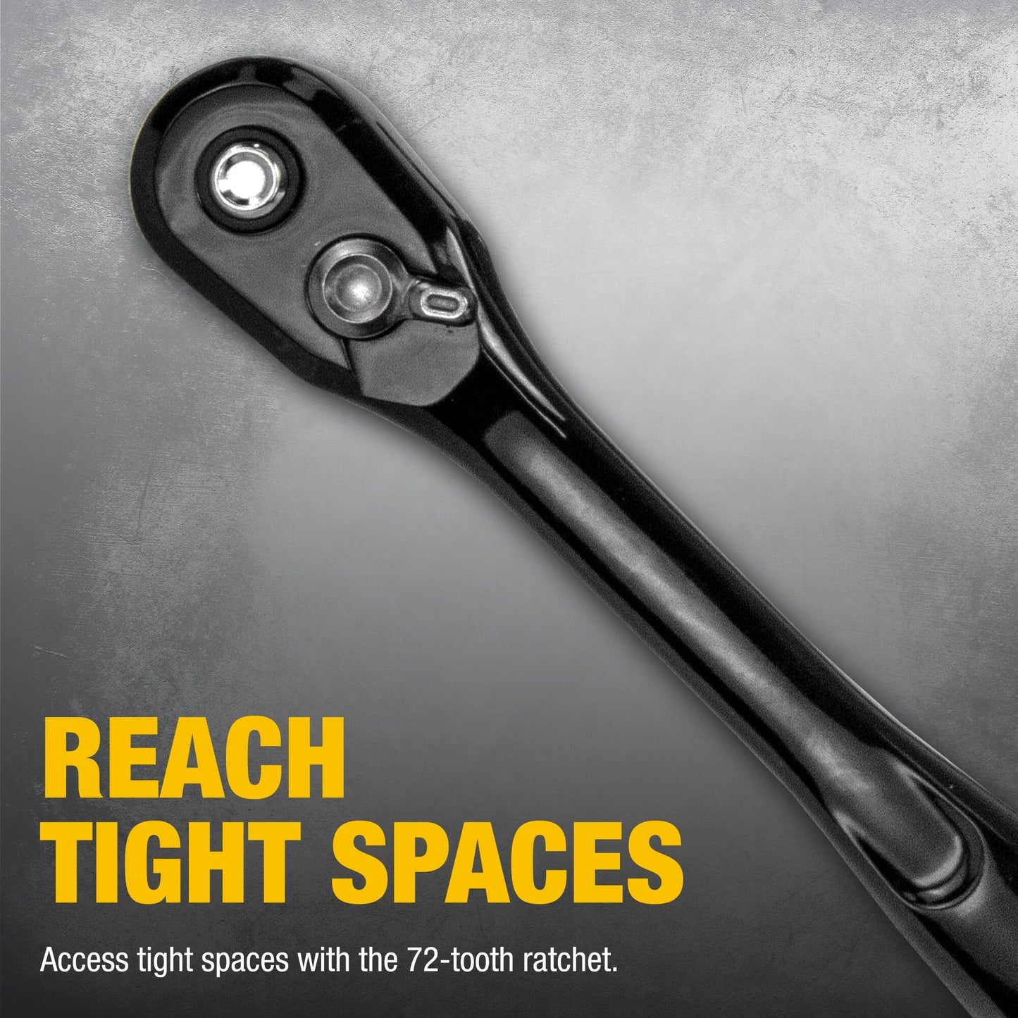 DEWALT Impact Socket Set with Ratchet, Metric/SAE, 1/2" Drive, 23-Piece Set with Case (DWMT74739)﻿ ﻿