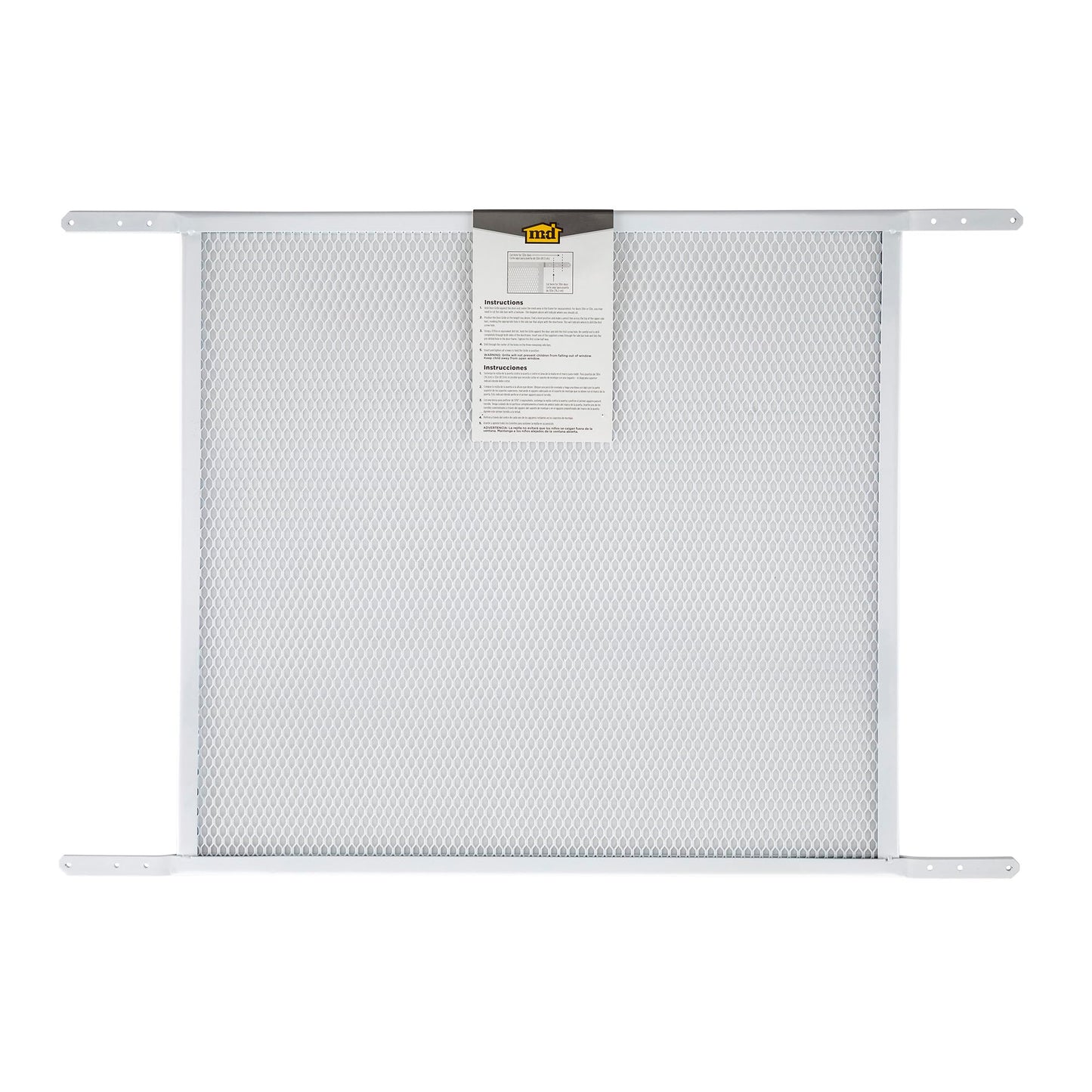 M-D Building Products 14182 Door Grille, Adjustable Fit for Doors 30" to 36" Wide, Easy-to-Install, Ideal for Residential and Commercial Use (White)