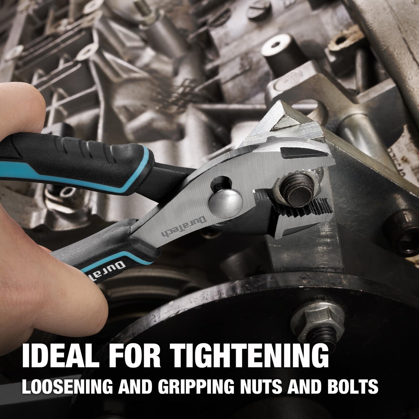 DURATECH 6" Slip Joint Pliers, TPR Handle, High Carbon Steel, Swivel Rivet, Strong Teeth for Gripping, Tightening & Loosening Nuts/Bolts