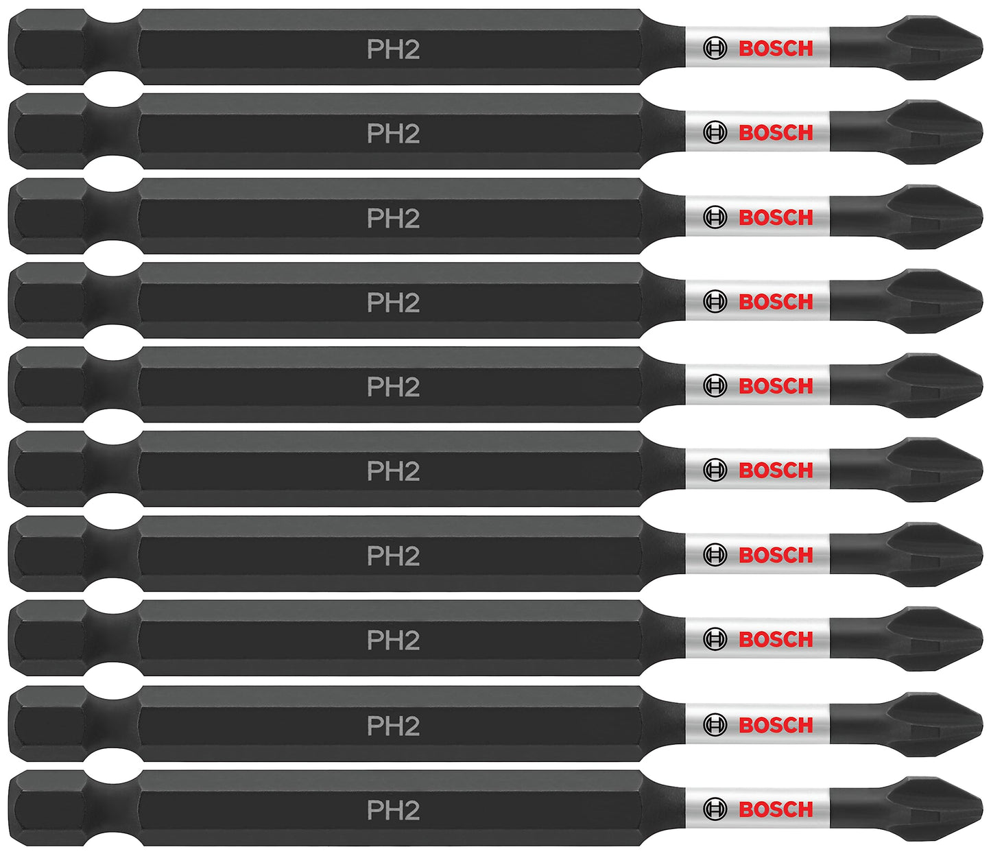 BOSCH ITPH235B 10-Pack 3-1/2 In. Phillips #2 Impact Tough Screwdriving Power Bits