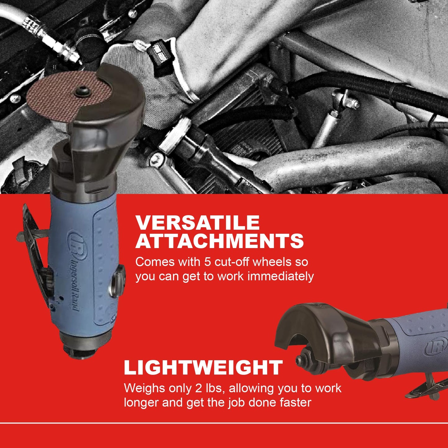 Ingersoll Rand 426 Air Reversible Cutoff Tool, 20,000 rpm, Includes 5 Cutoff Wheels